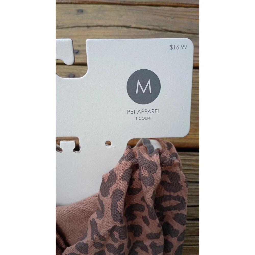 Animal Print Pup Hoodie, Size Medium